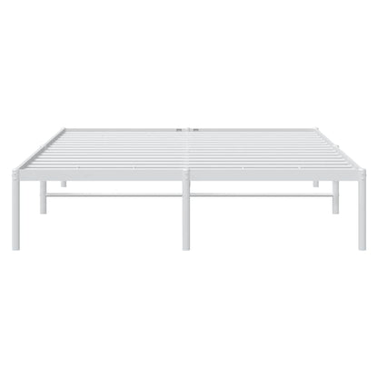 vidaXL Metal Bed Frame without Mattress White 150x200cm
