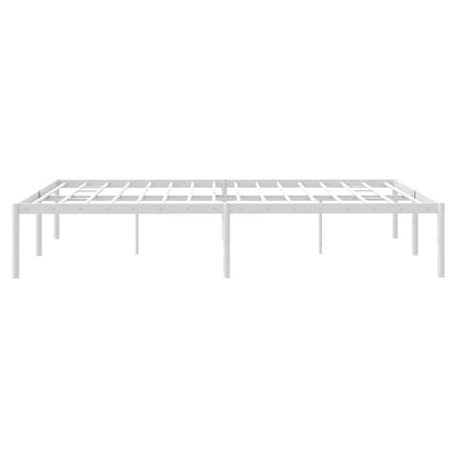 vidaXL Metal Bed Frame without Mattress White 150x200cm