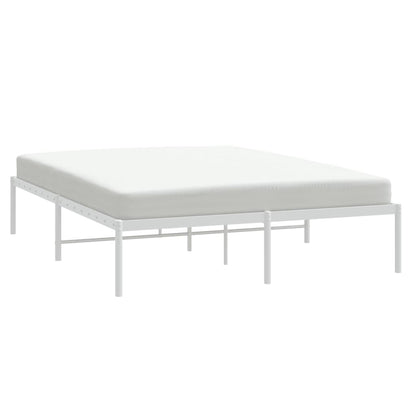 vidaXL Metal Bed Frame without Mattress White 160x200cm