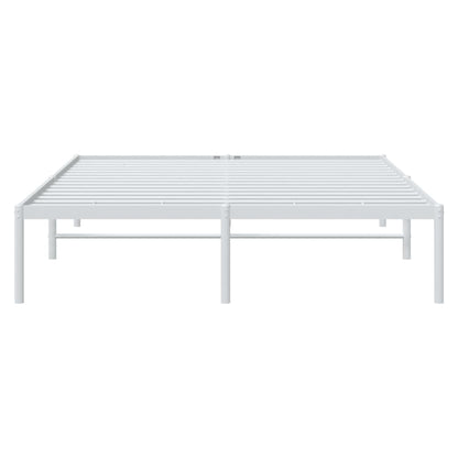 vidaXL Metal Bed Frame without Mattress White 160x200cm