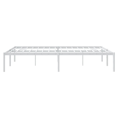 vidaXL Metal Bed Frame without Mattress White 160x200cm