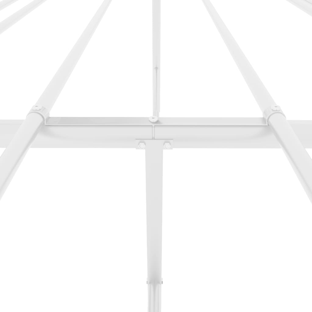 vidaXL Metal Bed Frame without Mattress White 160x200cm