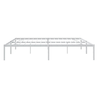vidaXL Metal Bed Frame without Mattress White 180x200cm