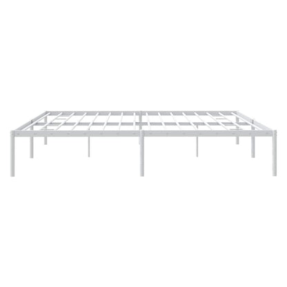 vidaXL Metal Bed Frame without Mattress White 183x213cm
