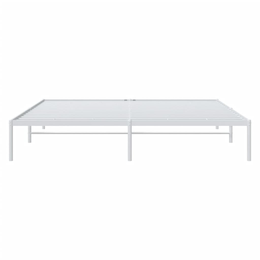 vidaXL Metal Bed Frame without Mattress White 193x203cm