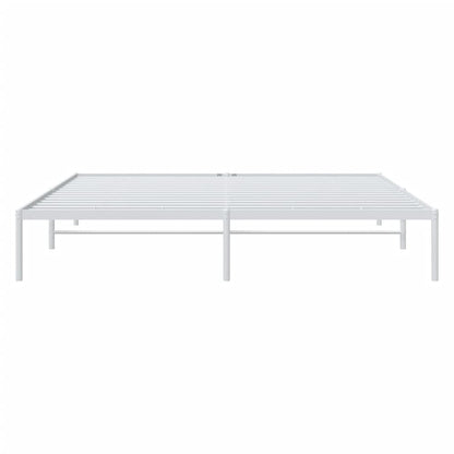 vidaXL Metal Bed Frame without Mattress White 193x203cm