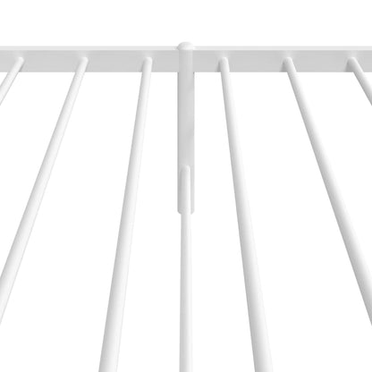 vidaXL Metal Bed Frame without Mattress with Headboard White 107x203cm