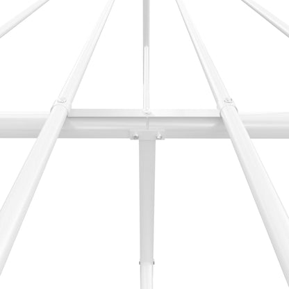 vidaXL Metal Bed Frame without Mattress with Headboard White 160x200cm