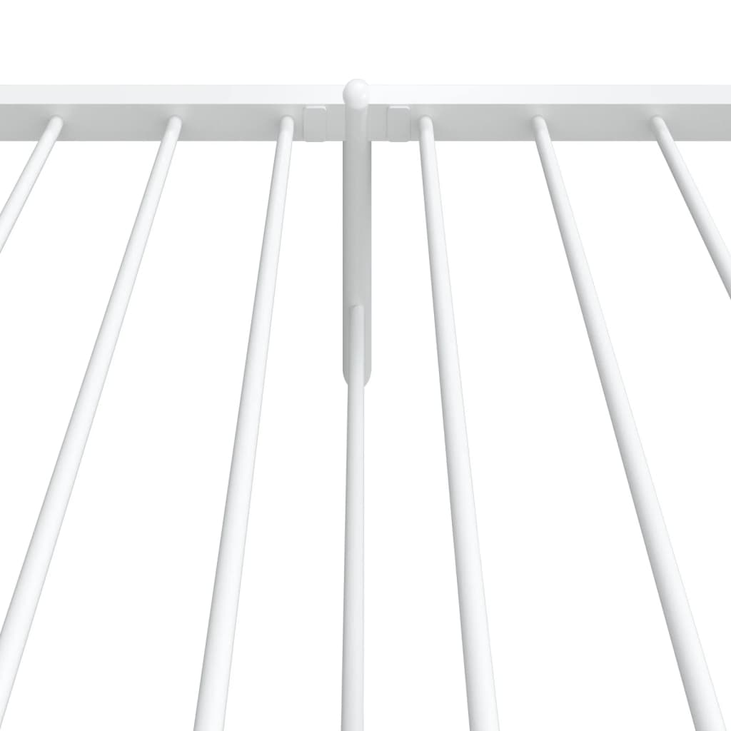 vidaXL Metal Bed Frame without Mattress with Footboard White 107x203cm