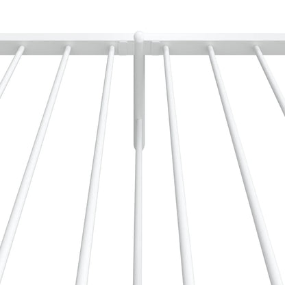 vidaXL Metal Bed Frame without Mattress with Footboard White 107x203cm