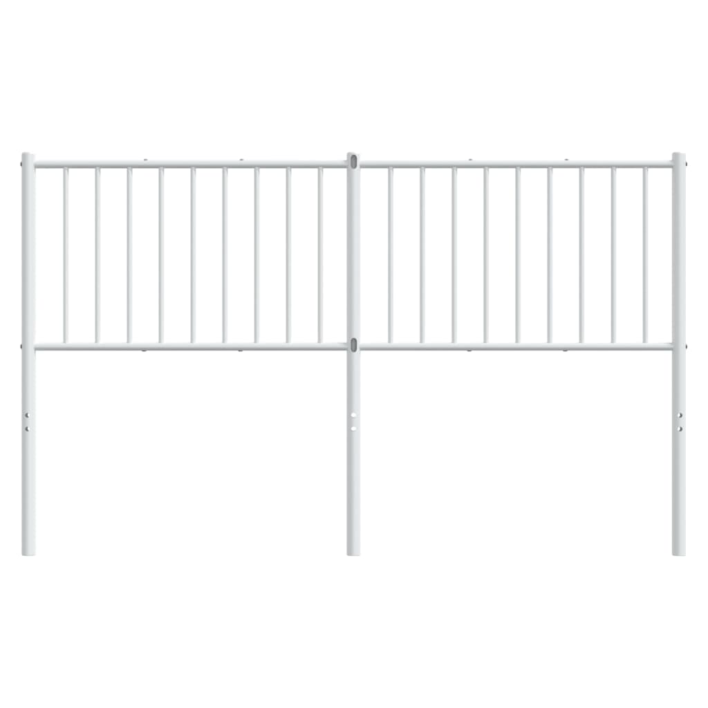 vidaXL Metal Replace Headboard White 160 cm