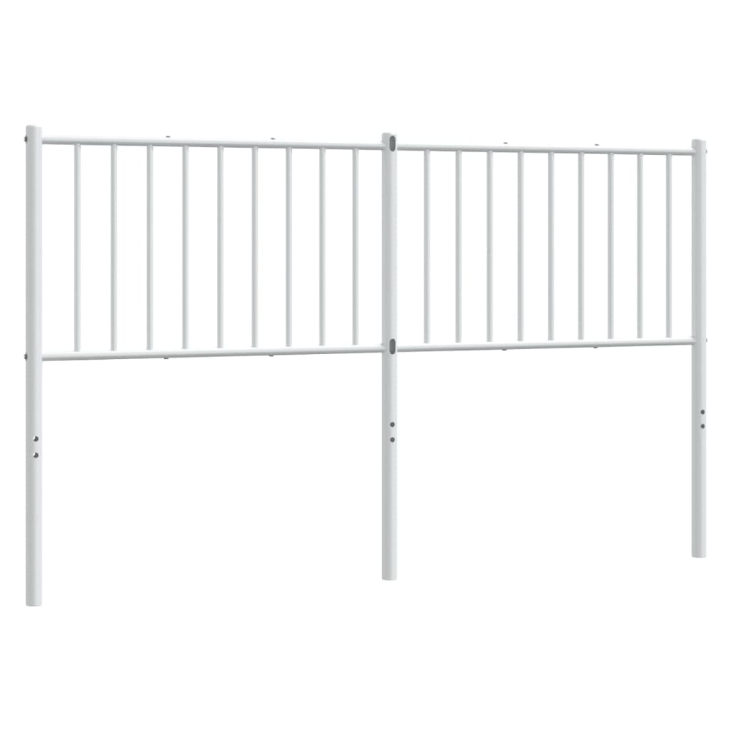 vidaXL Metal Replace Headboard White 160 cm
