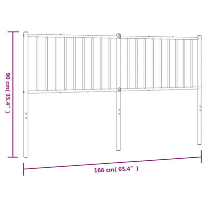 vidaXL Metal Replace Headboard White 160 cm