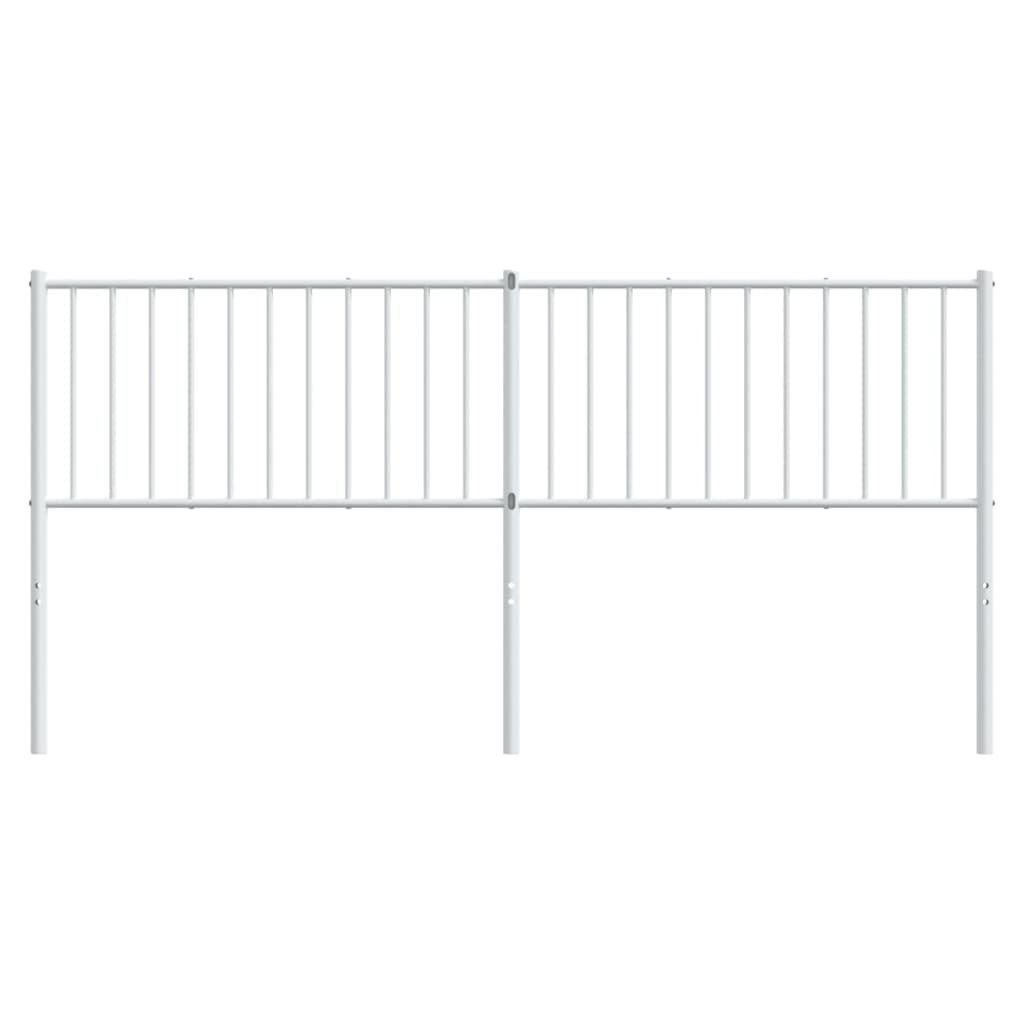 vidaXL Metal Replace Headboard White 180 cm