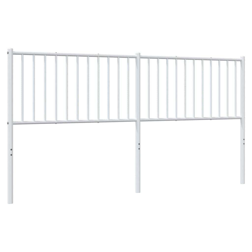 vidaXL Metal Replace Headboard White 180 cm