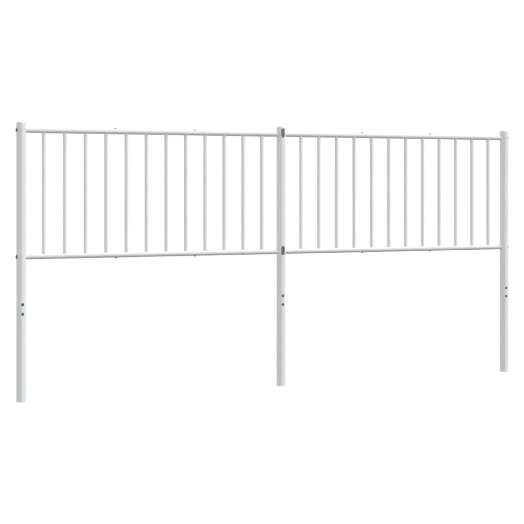 vidaXL Metal Replace Headboard White 193 cm