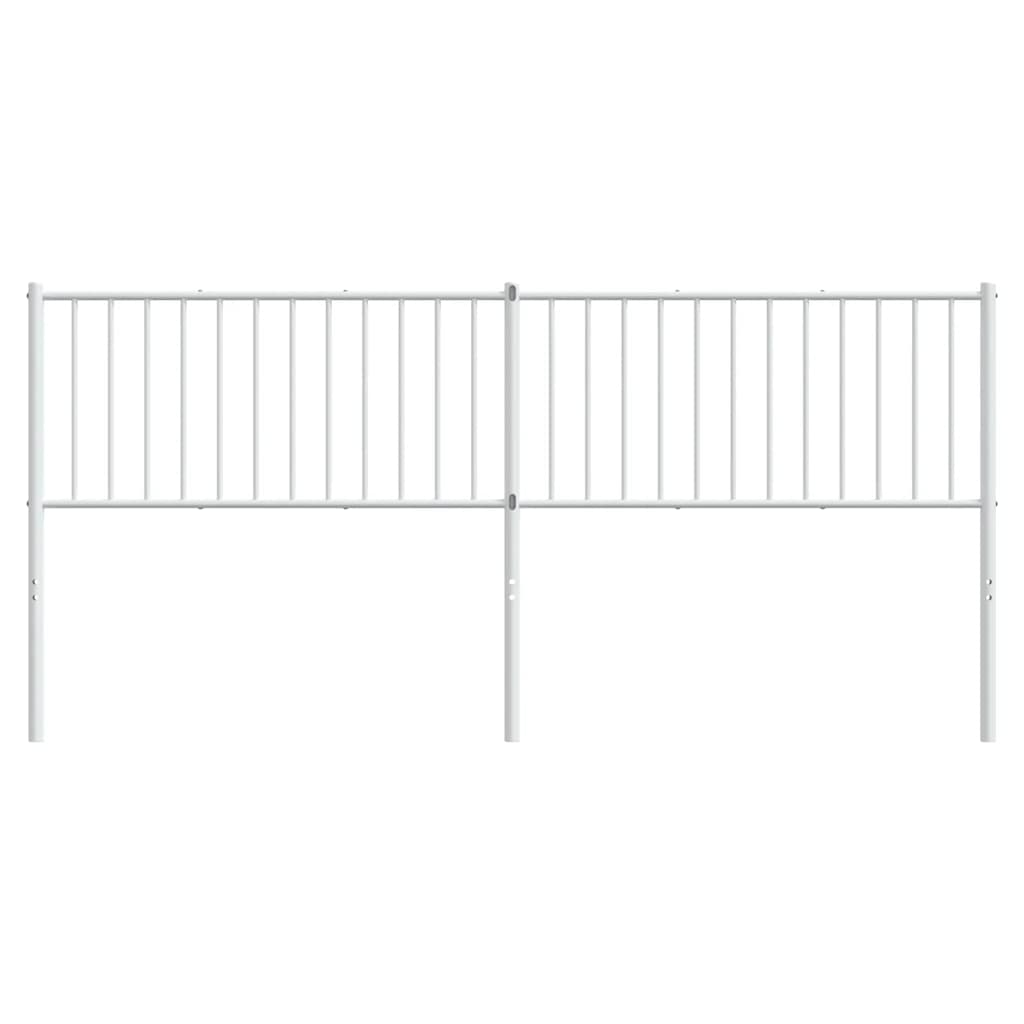 vidaXL Metal Replace Headboard White 193 cm