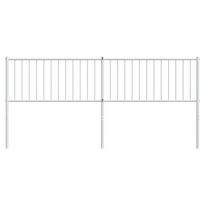 vidaXL Metal Replace Headboard White 193 cm