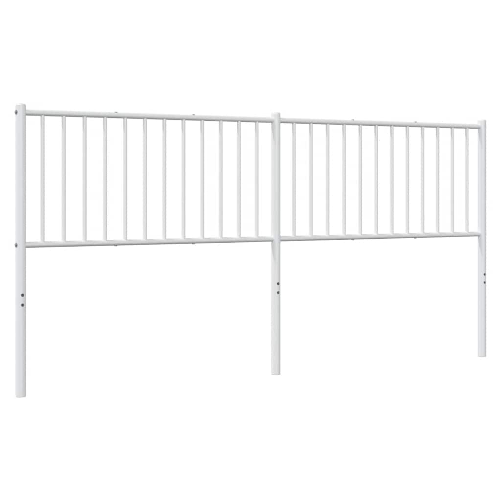 vidaXL Metal Replace Headboard White 193 cm