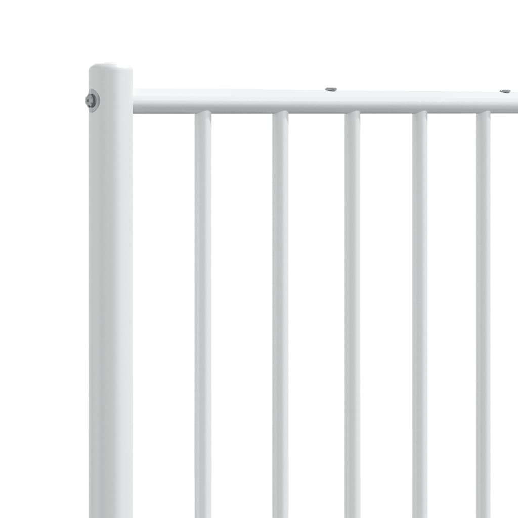 vidaXL Metal Replace Headboard White 193 cm