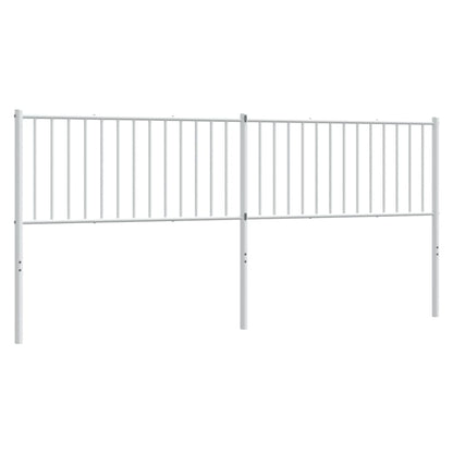 vidaXL Metal Replace Headboard White 200 cm