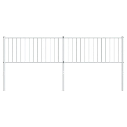 vidaXL Metal Replace Headboard White 200 cm