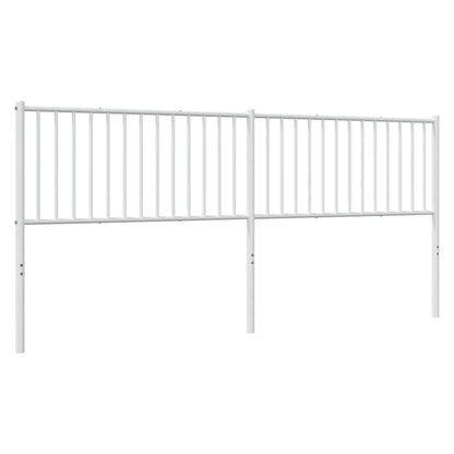 vidaXL Metal Replace Headboard White 200 cm