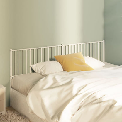 vidaXL Metal Replace Headboard White 200 cm