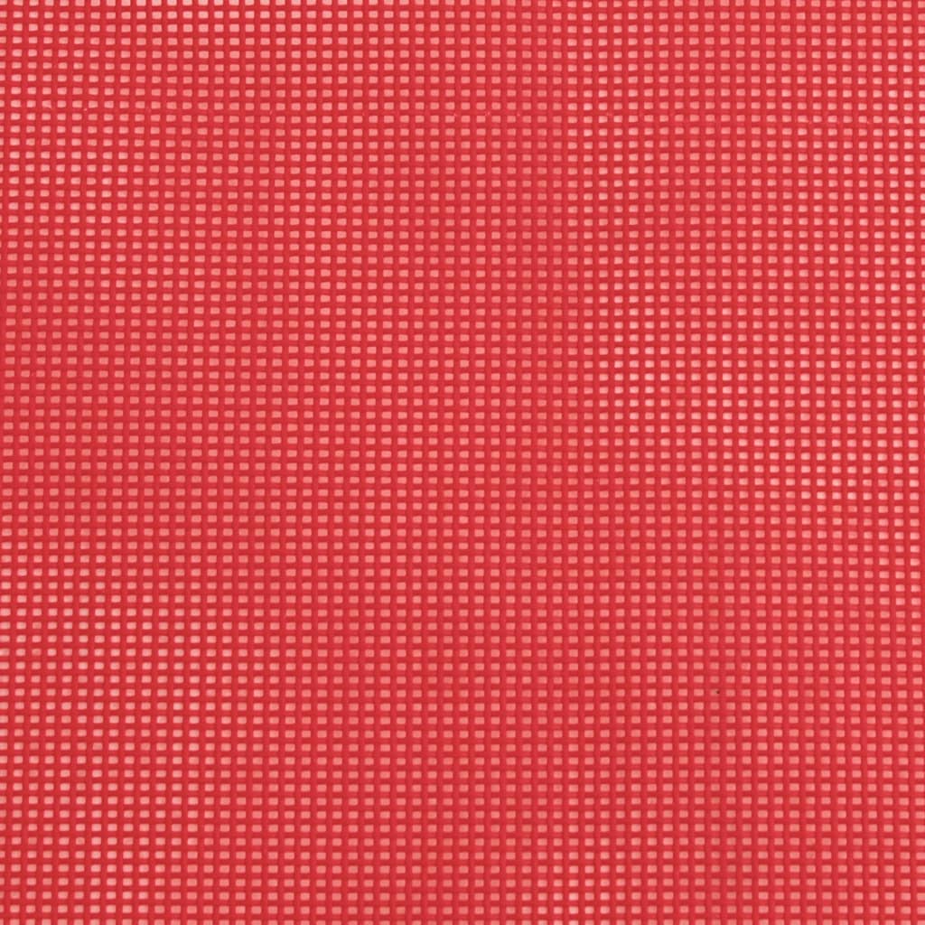 vidaXL Folding Beach Chairs 2 pcs Red Textilene&Powder-coated Steel
