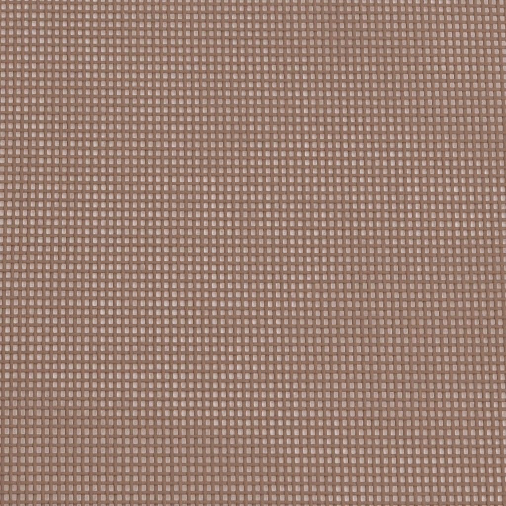vidaXL Folding Beach Chairs 2 pcs Brown Textilene&Powder-coated Steel