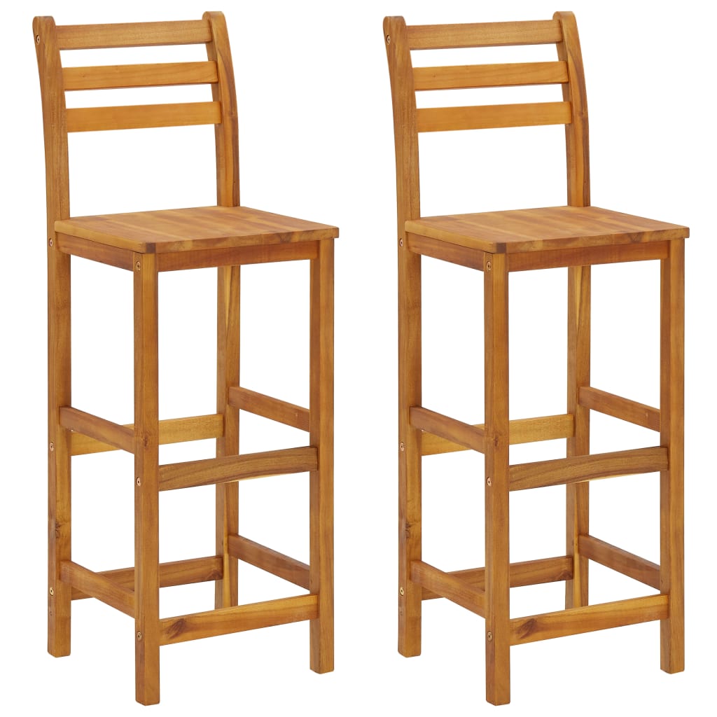vidaXL 3 Piece Garden Bar Set Solid Wood  Acacia
