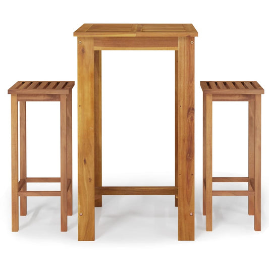 vidaXL Garden Bar Set | Natural Acacia Wood | Solid Acacia Wood | Medium