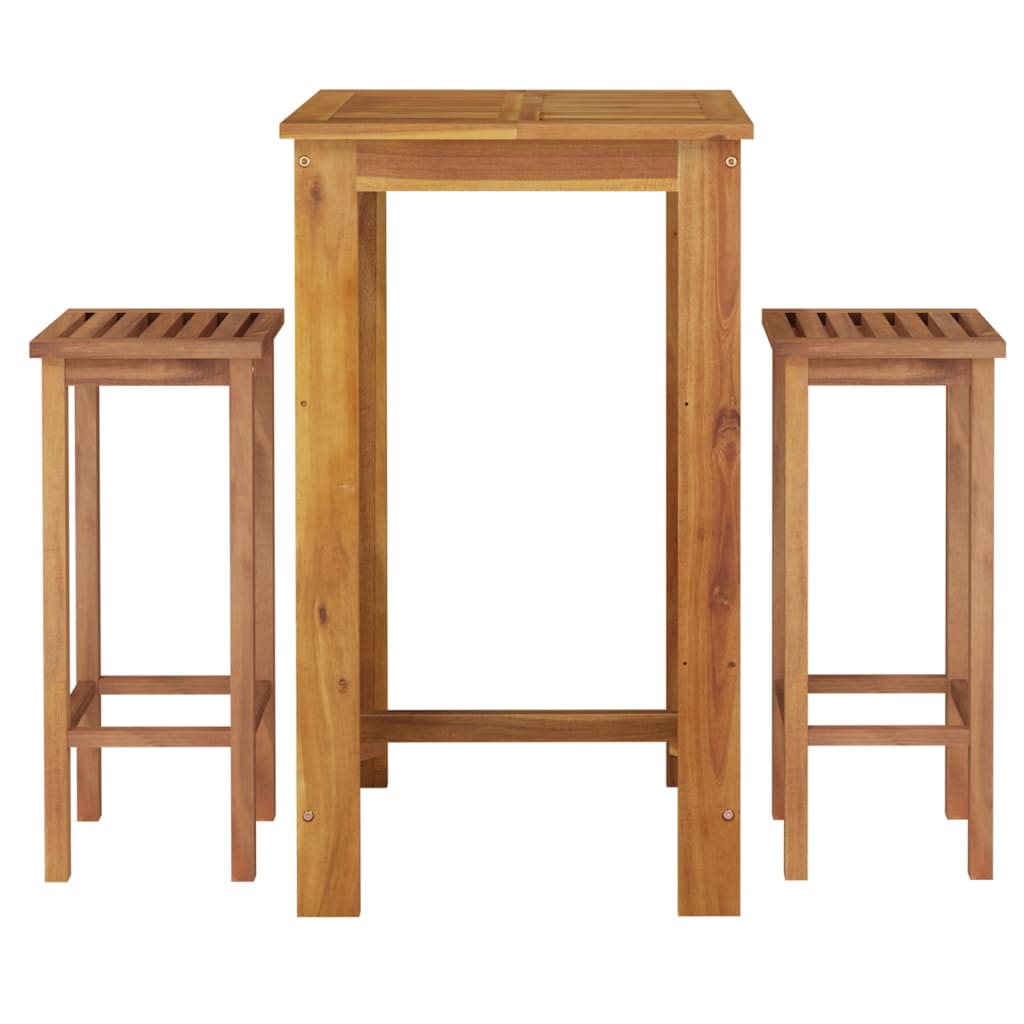 vidaXL Garden Bar Set | Natural Acacia Wood | Solid Acacia Wood | Medium