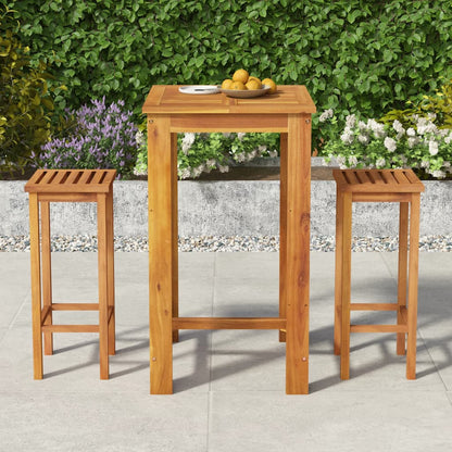 vidaXL Garden Bar Set | Natural Acacia Wood | Solid Acacia Wood | Medium