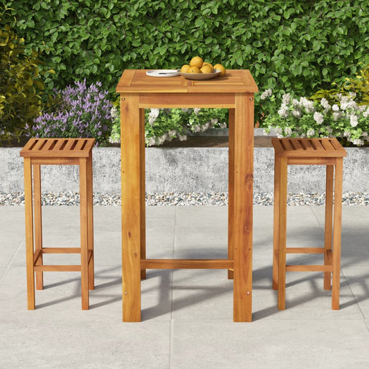 vidaXL Garden Bar Set | Natural Acacia Wood | Solid Acacia Wood | Medium