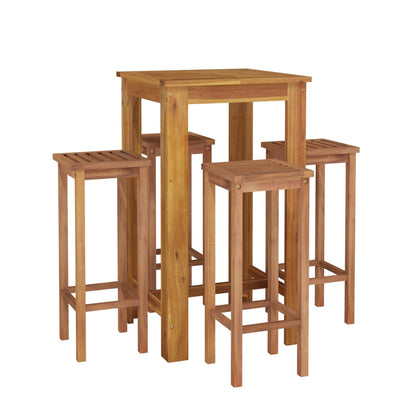 vidaXL Garden Bar Set | Brown | Solid Acacia wood | Durable | Garden Bar Set