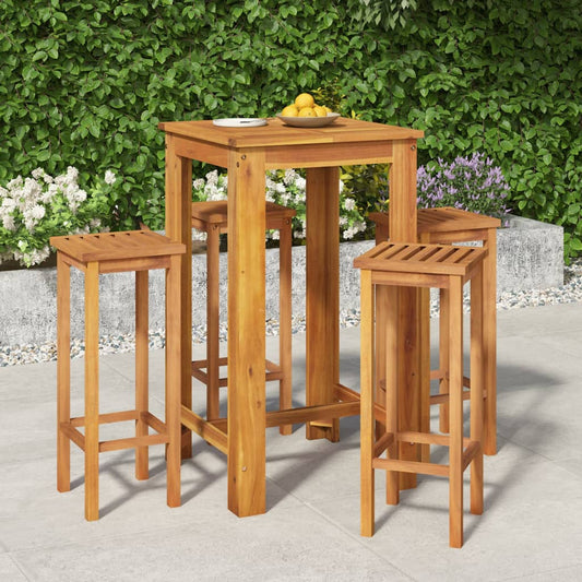 vidaXL Garden Bar Set | Brown | Solid Acacia wood | Durable | Garden Bar Set