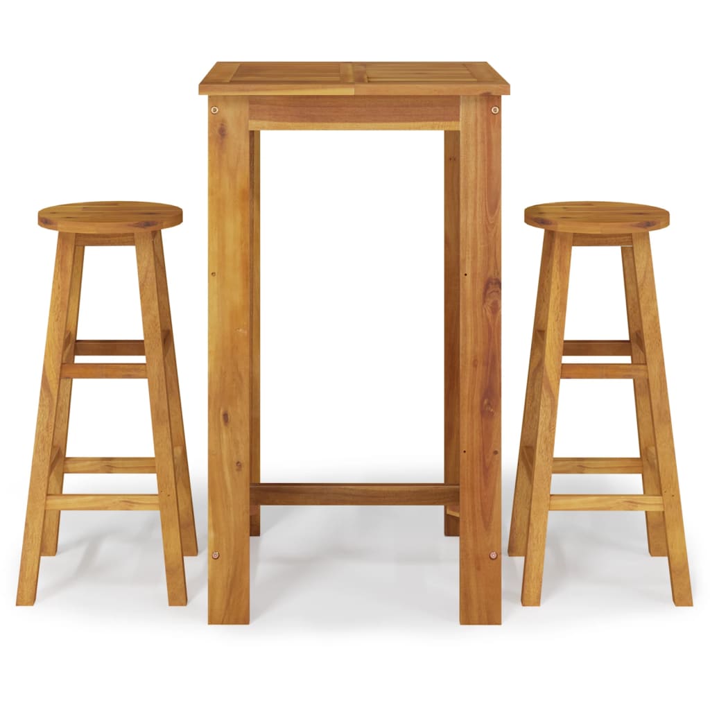 vidaXL Garden Bar Set | Natural Acacia Wood | Solid Acacia Wood | Compact