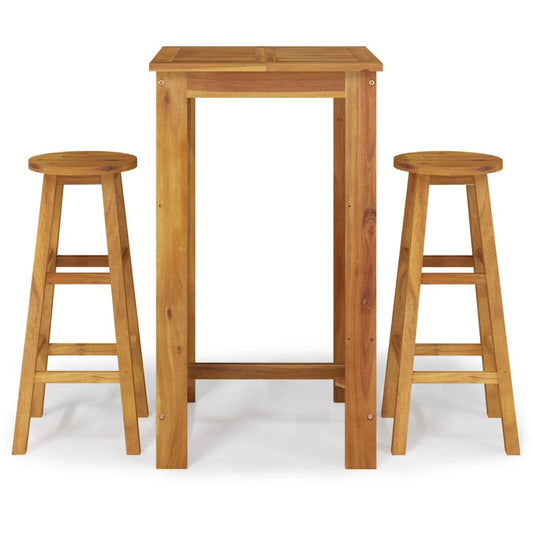 vidaXL Garden Bar Set | Natural Acacia Wood | Solid Acacia Wood | Compact