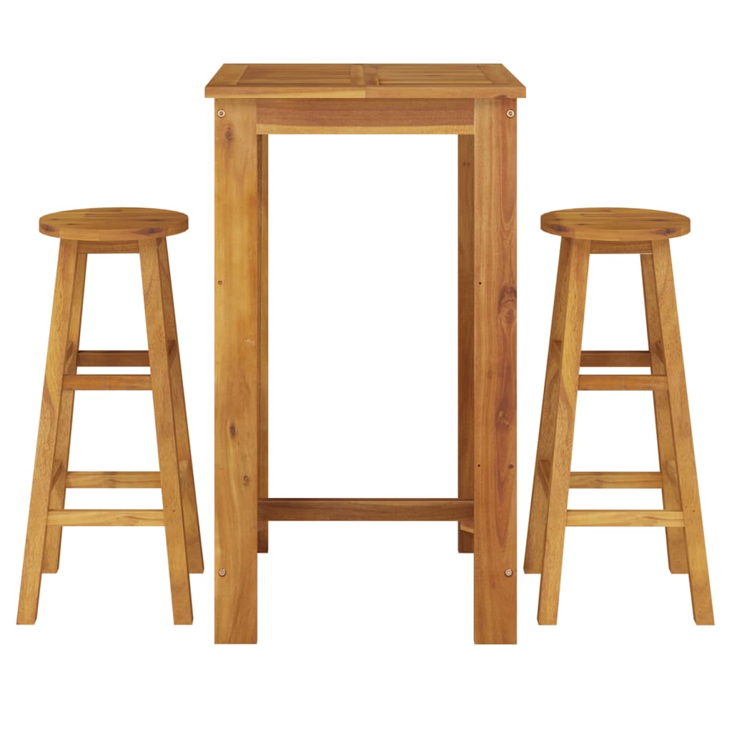 vidaXL Garden Bar Set | Natural Acacia Wood | Solid Acacia Wood | Compact