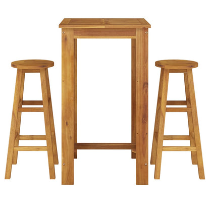 vidaXL Garden Bar Set | Natural Acacia Wood | Solid Acacia Wood | Compact