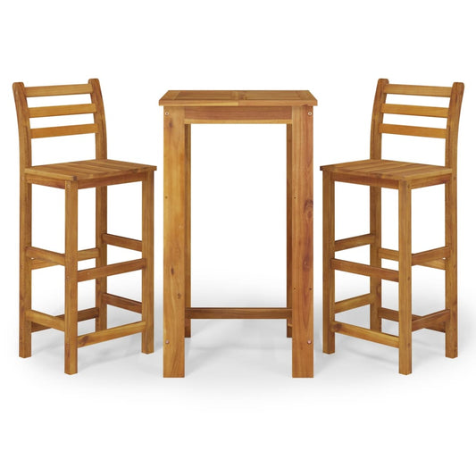 vidaXL Garden Bar Set | Natural wood | Solid acacia wood | Medium | Durable