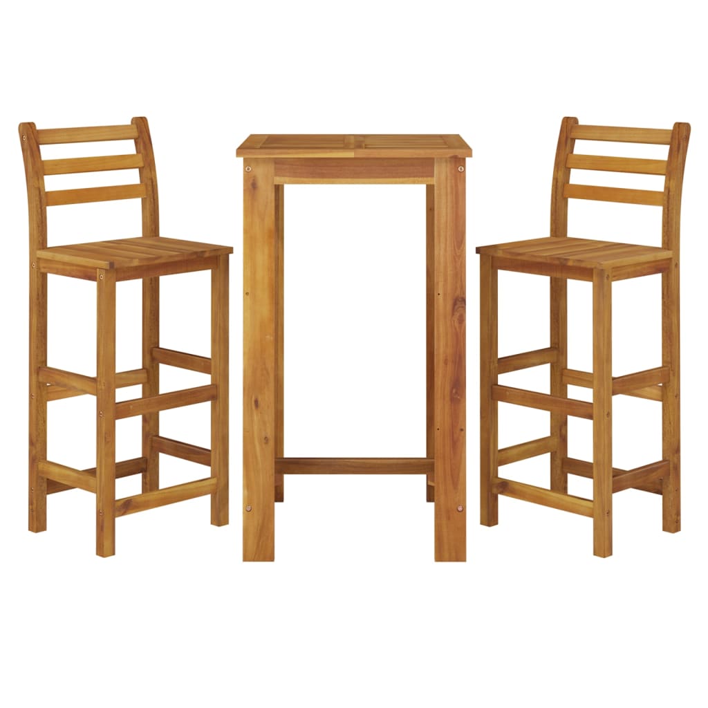 vidaXL Garden Bar Set | Natural wood | Solid acacia wood | Medium | Durable