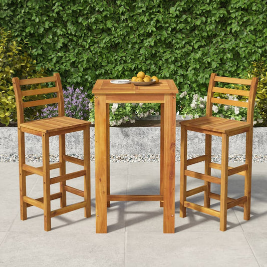 vidaXL Garden Bar Set | Natural wood | Solid acacia wood | Medium | Durable