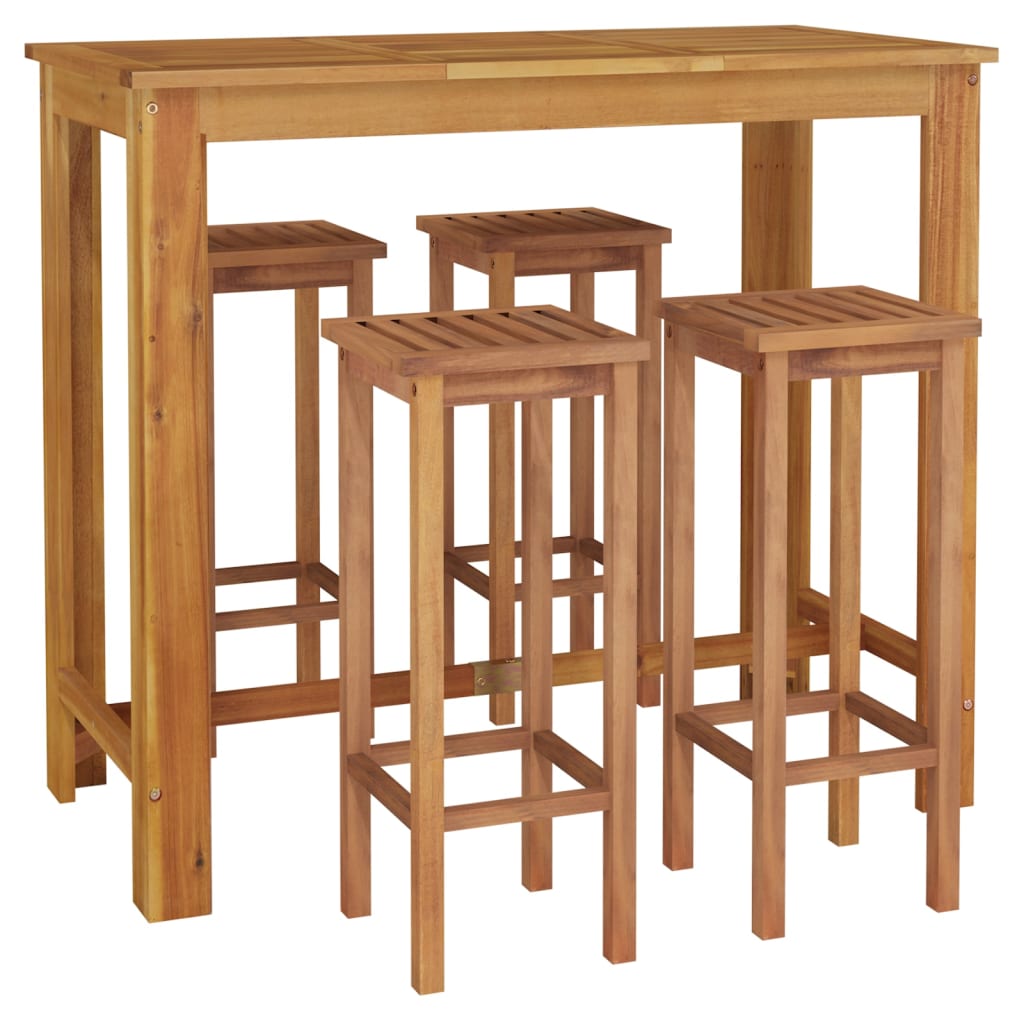 vidaXL Garden Bar Set | Natural wood | Solid acacia wood | Standard | Durable