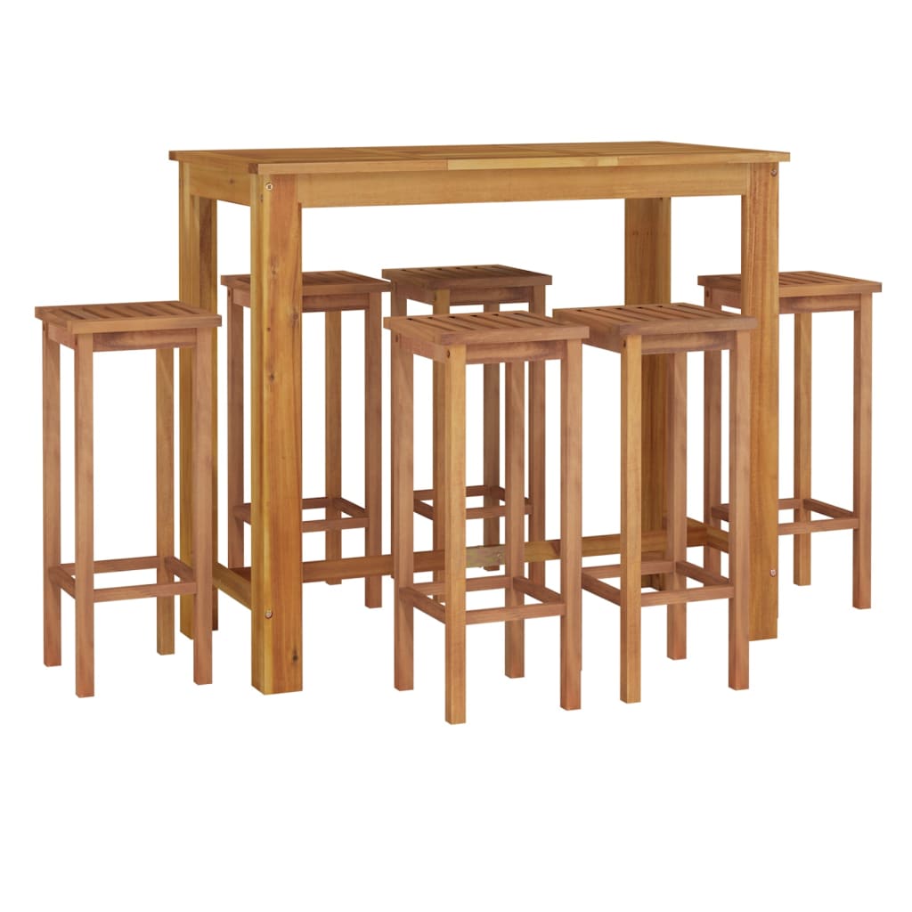 vidaXL Garden Bar Set | Acacia | Solid Acacia wood with an oil finish | Medium