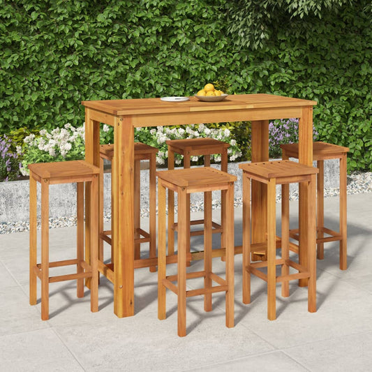 vidaXL Garden Bar Set | Acacia | Solid Acacia wood with an oil finish | Medium