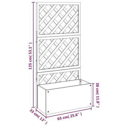 vidaXL Trellis Planters 2 pcs Grey 65x33x135 cm WPC