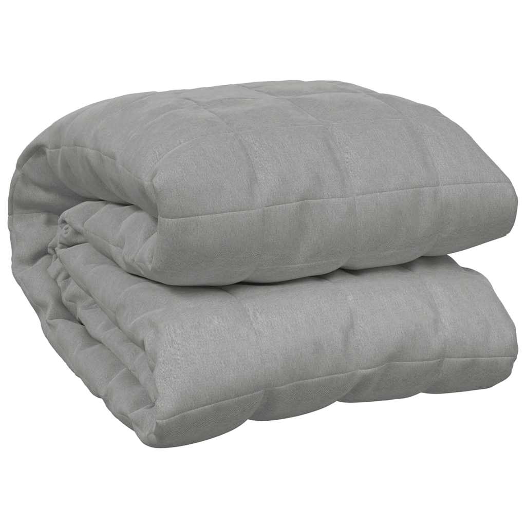 vidaXL Weighted Blanket Grey 140x200 cm Single 10 kg Fabric