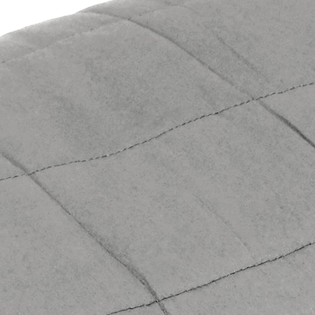 vidaXL Weighted Blanket Grey 152x203 cm 7 kg Fabric